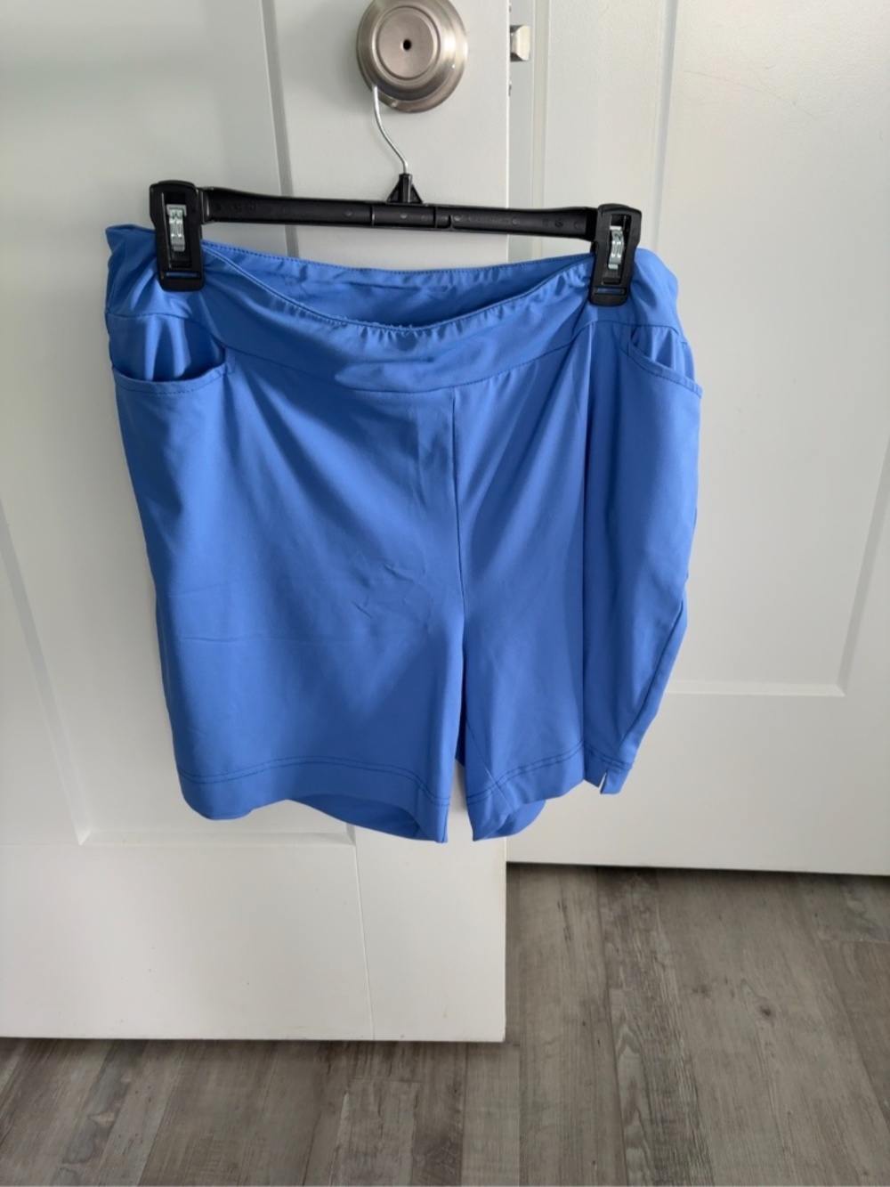 Lulu-B Blue Pull-On Stretch Shorts Pockets XL